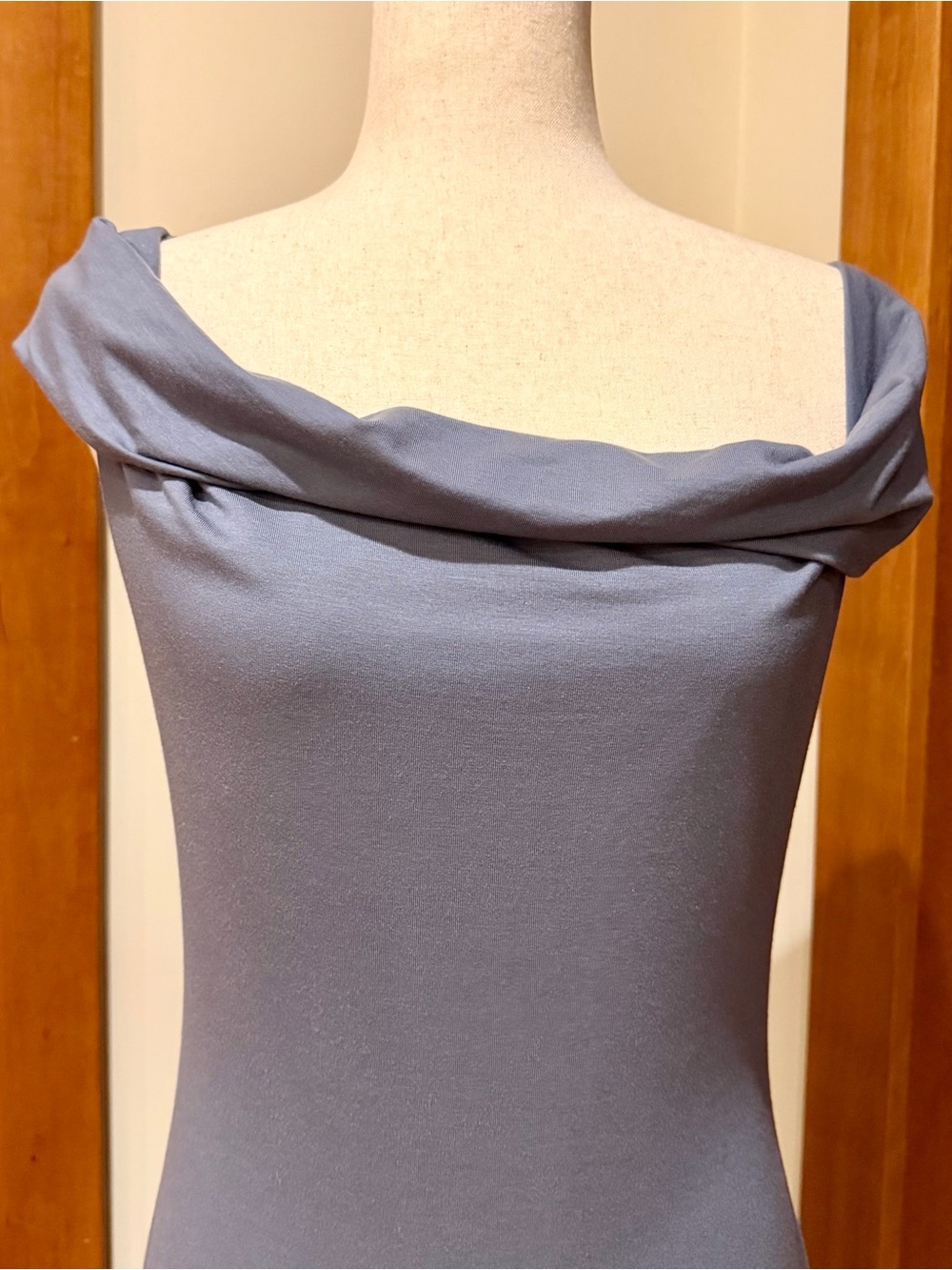 Reformation Dusty Blue Off-Shoulder Maxi Dress - Picture 2 of 11